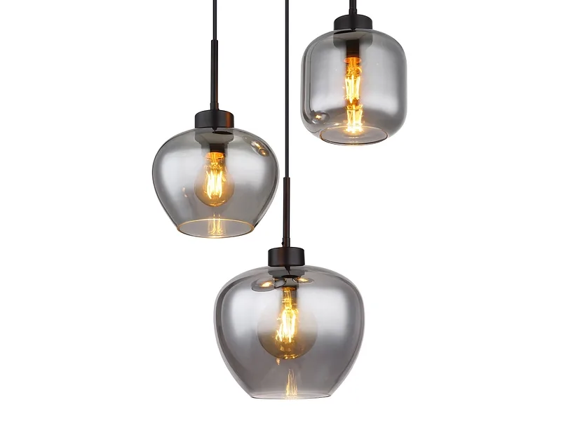 Hängelampe MATT 38x120cm 3x40W schwarz