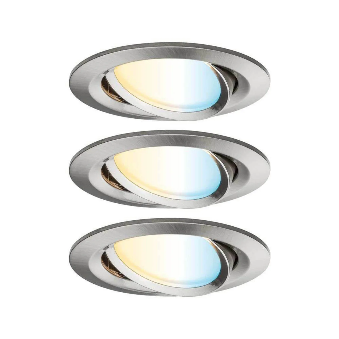 Nova Coin Smart innbyggingslampe jern Ø 8,4 cm CCT 3-pakning - Paulmann - Stue - Aluminium