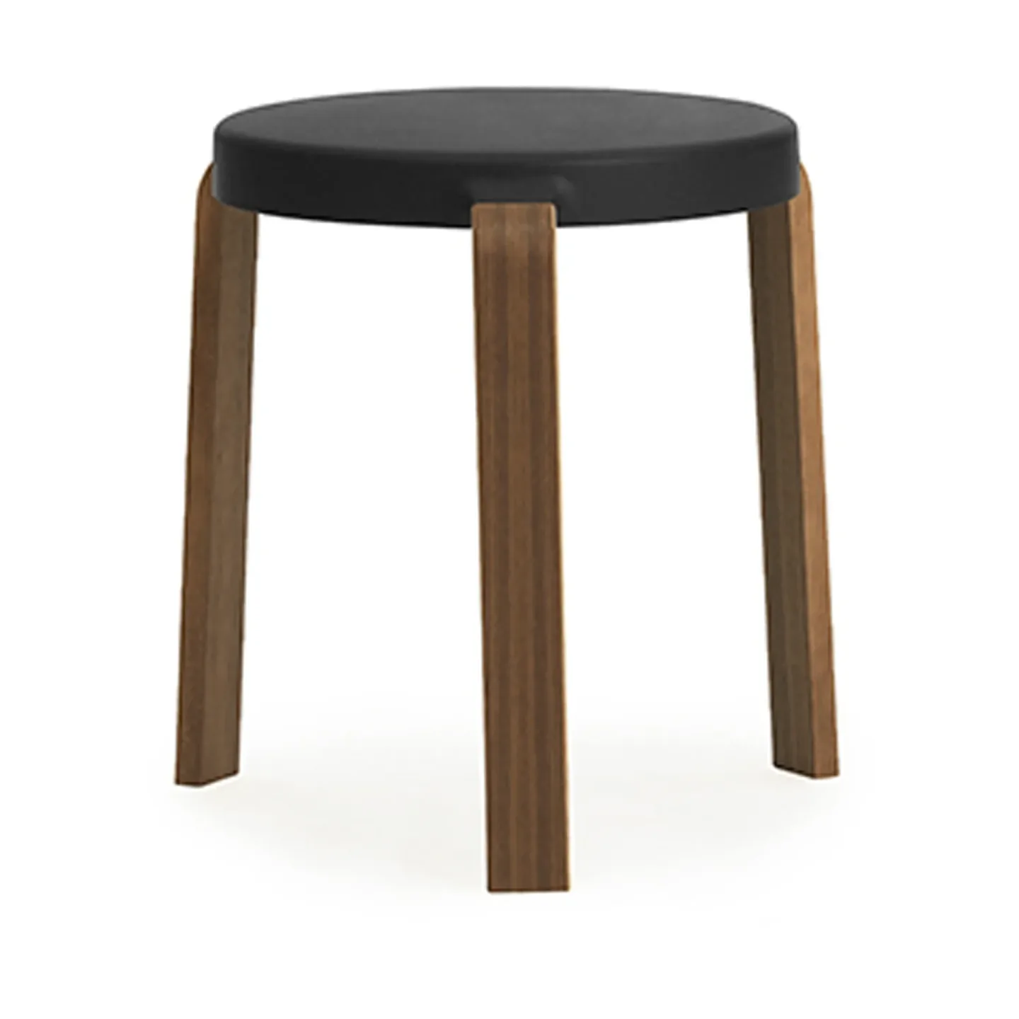 Normann Copenhagen Tap Hocker Black, Walnussholzbeine
