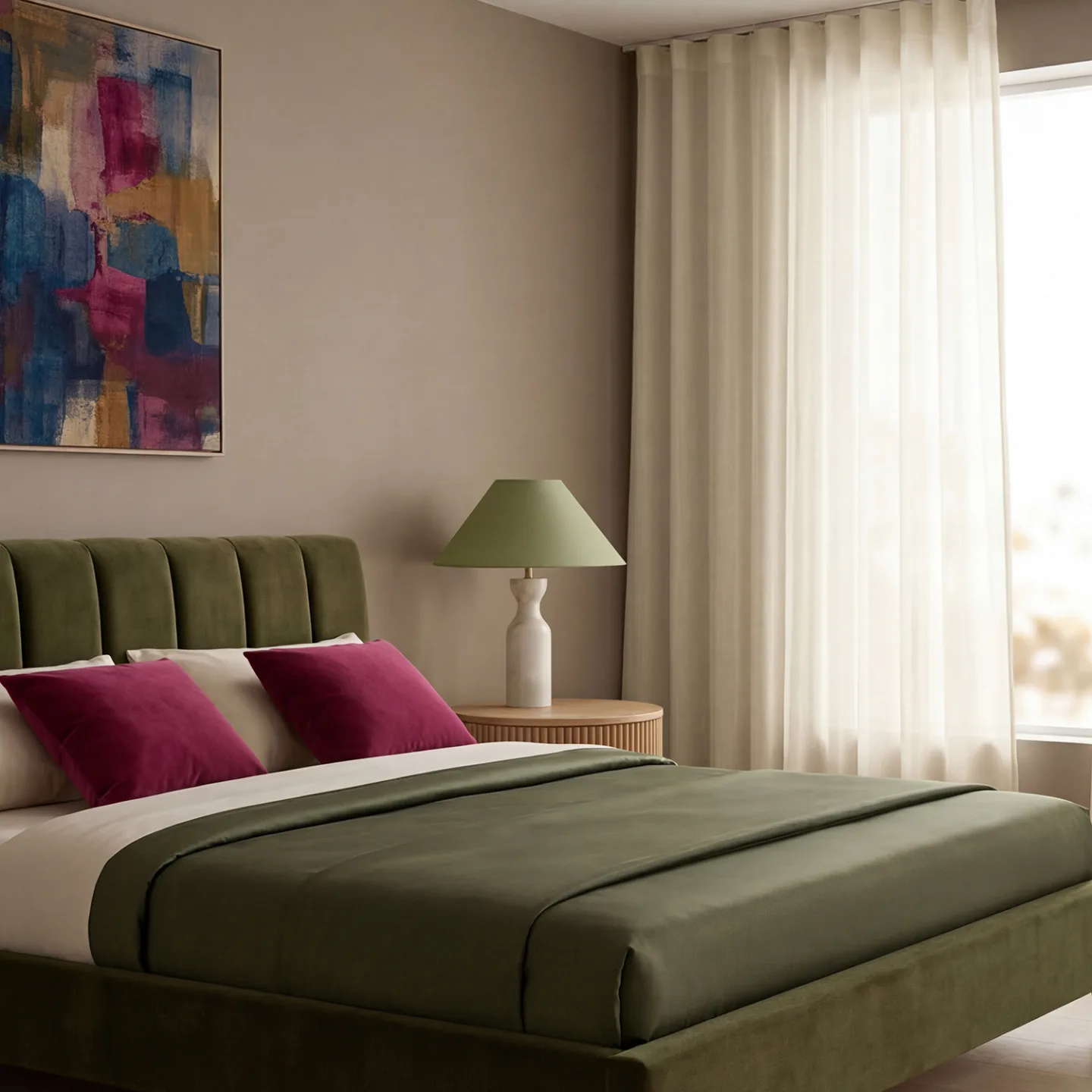 Gardiner 2-pk - Bomullsgardiner Selena (krem) (Størrelse: 140 x 220 cm)