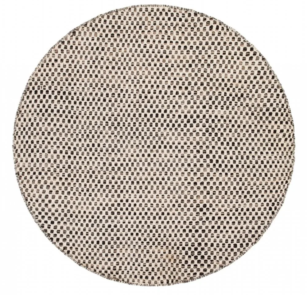 Runde tepper - Jenim (svart/hvit) (Størrelse: Ø 120 cm)