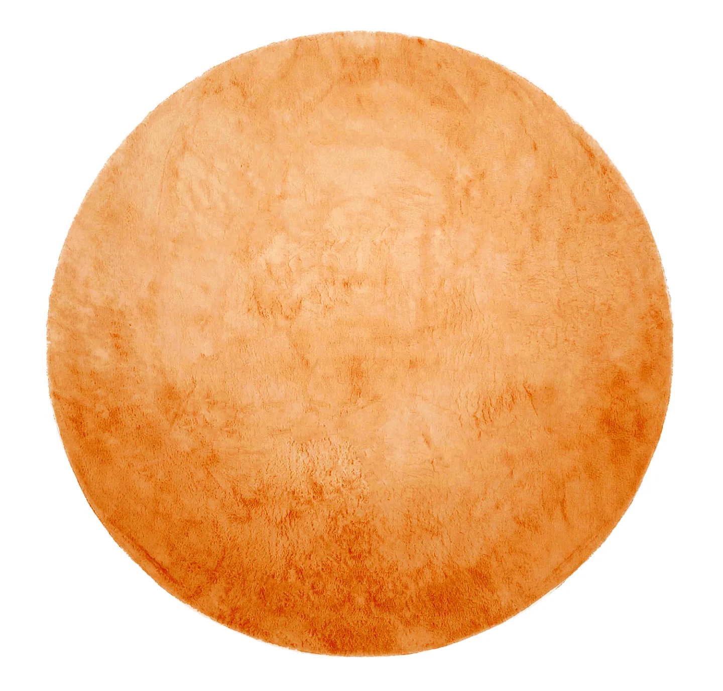 Runde tepper - Aranga Super Soft Fur (oransje) (Størrelse: Ø 80 cm)