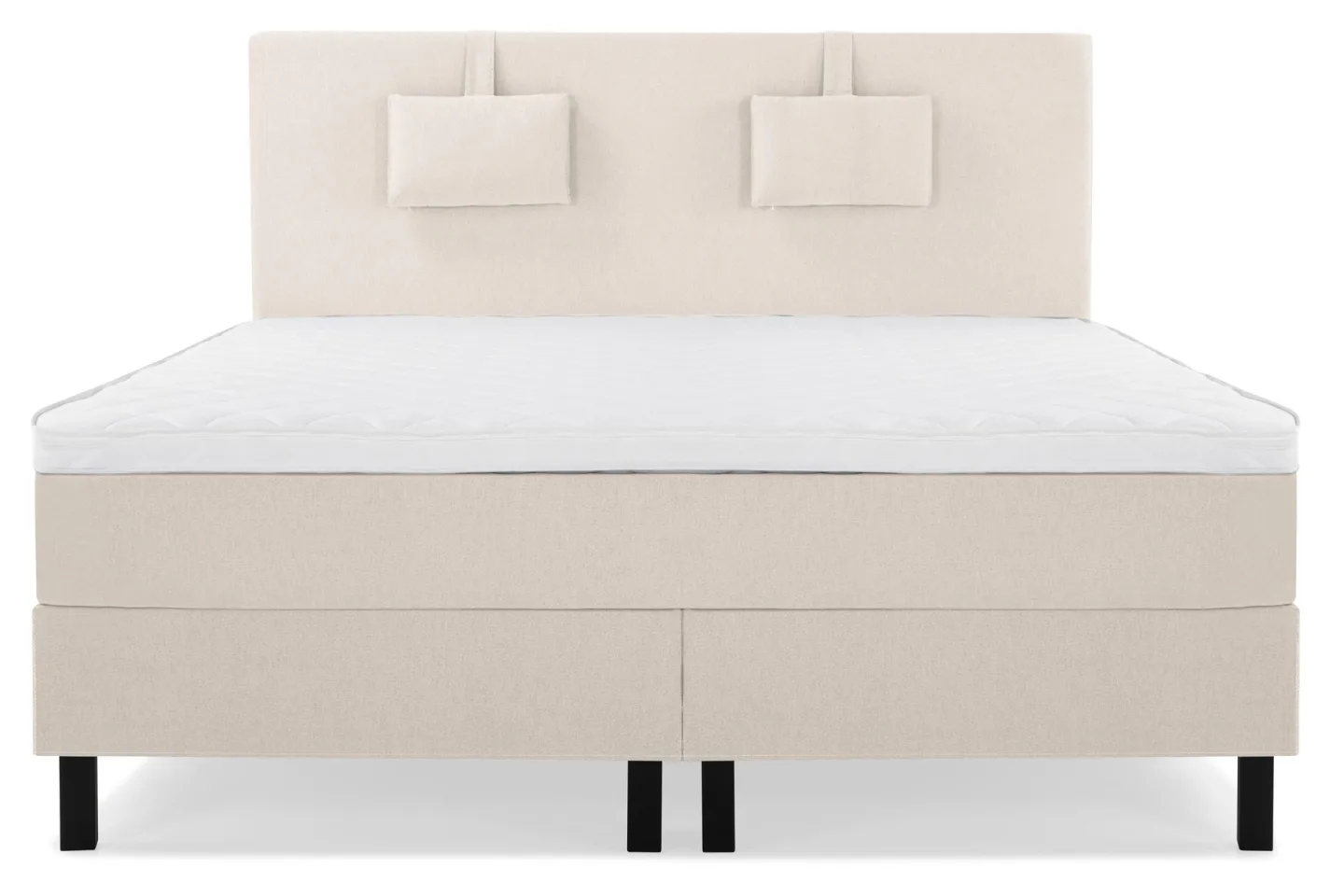 Lucky Komplett Sängpaket 180x200 Skum Slät Sänggavel - Nackkudde Liten Beige