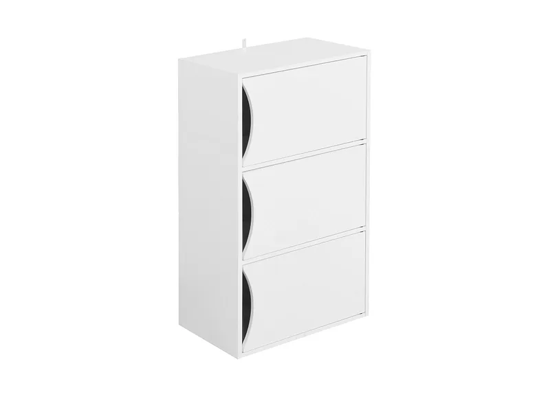 Bibliothek KIKI 29x42x80cm 3 Fächer 3 Tablare weiss