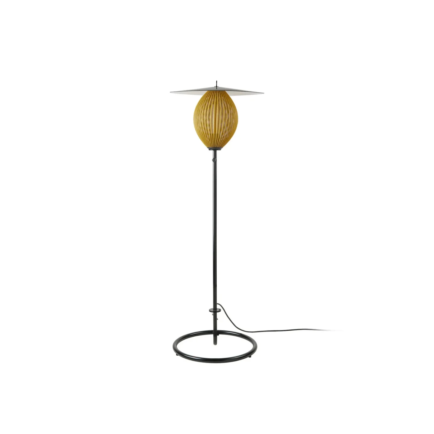 Satellite Außen Stehleuchte Mustard Gold/Black - GUBI - Balkon - Design - Edelstahl - Einflammig