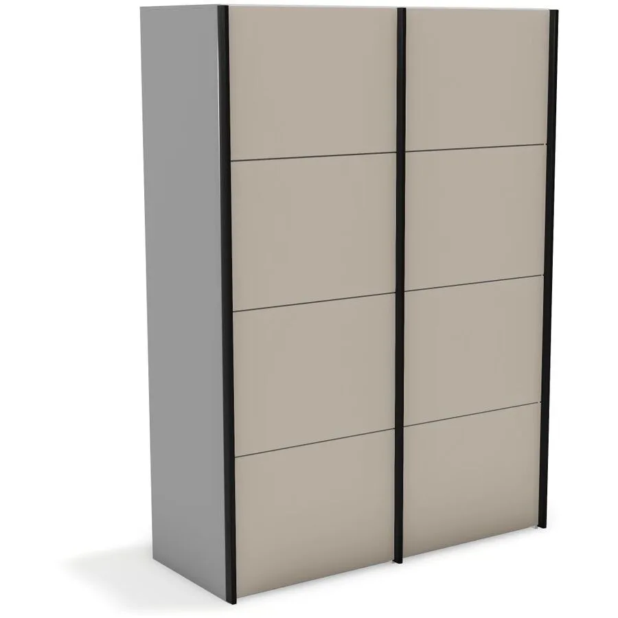 Kleiderschrank Window lichtgrau Holzwerkstoff B 148 cm - Möbel Konfigurator: Traummöbel individuell zusammenstellen