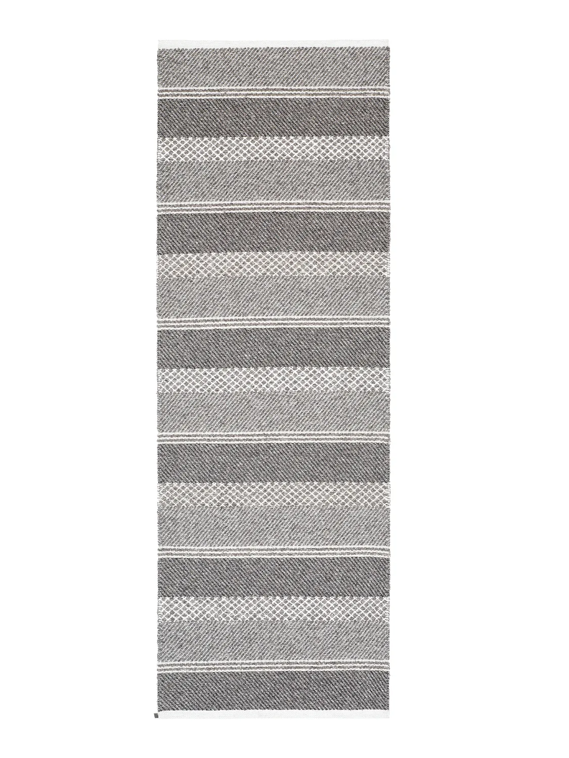 Plast- og garntepper - Horredsmattan Sia mix (grå) (Størrelse: 70 x 140 cm)