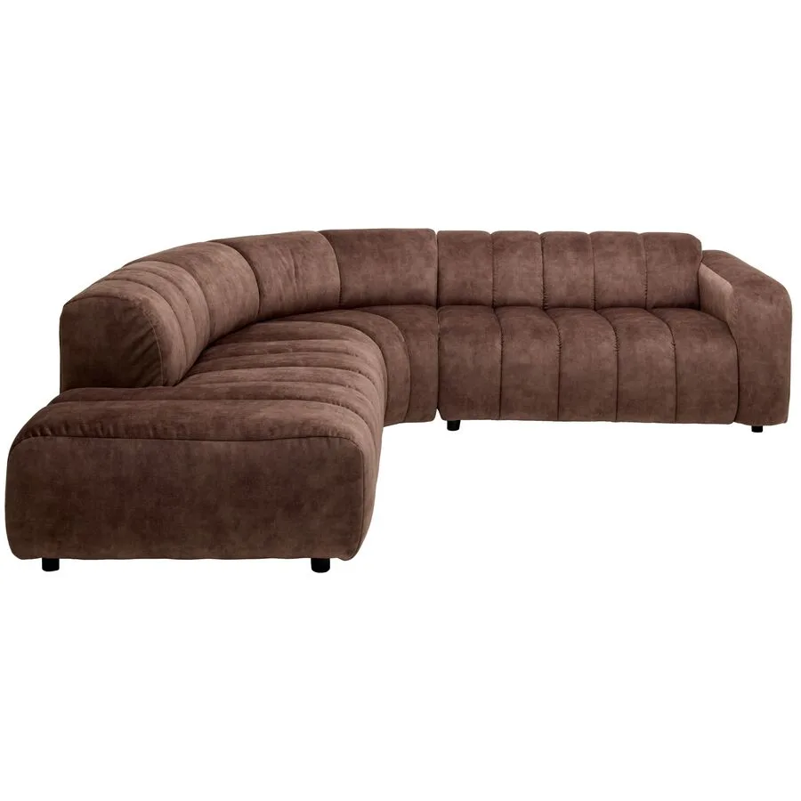 Ecksofa Fino Braun Stoff 240 cm 250 cm