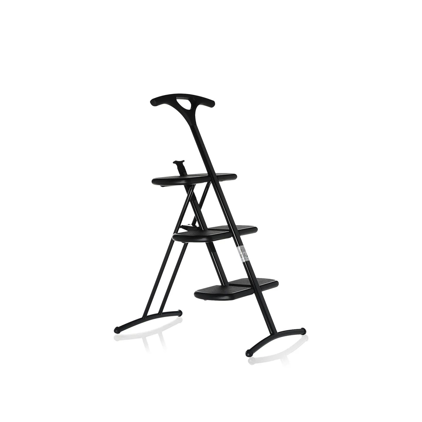 Kartell - Tiramisu Stepladder 7000, Black, 3 Foot Steps - Pallar - Andries Van Onck - Svart - Metall/Plast