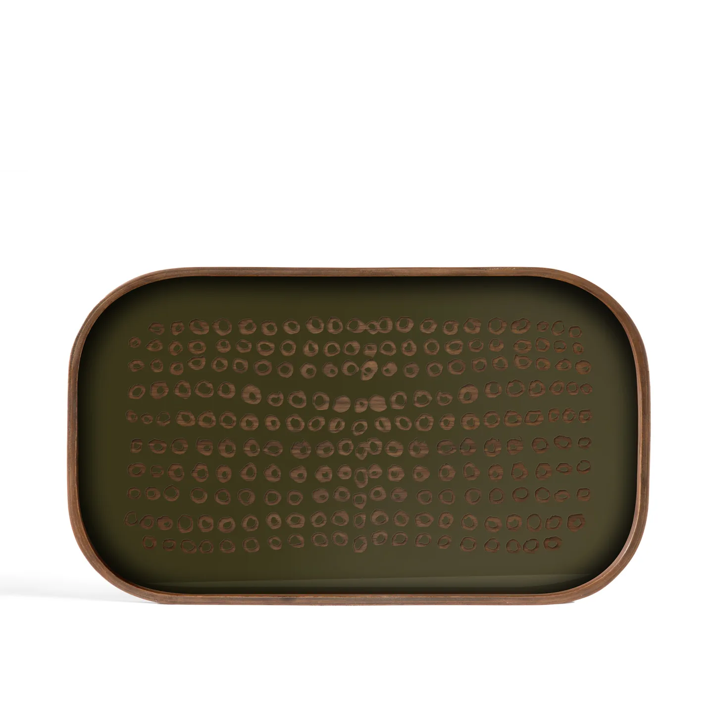 Ethnicraft - Second Nature Valet Tray - Glass - Moss - Rectangular - XL 31 x 53 cm - Serveringsbrickor - Dawn Sweitzer - Glas
