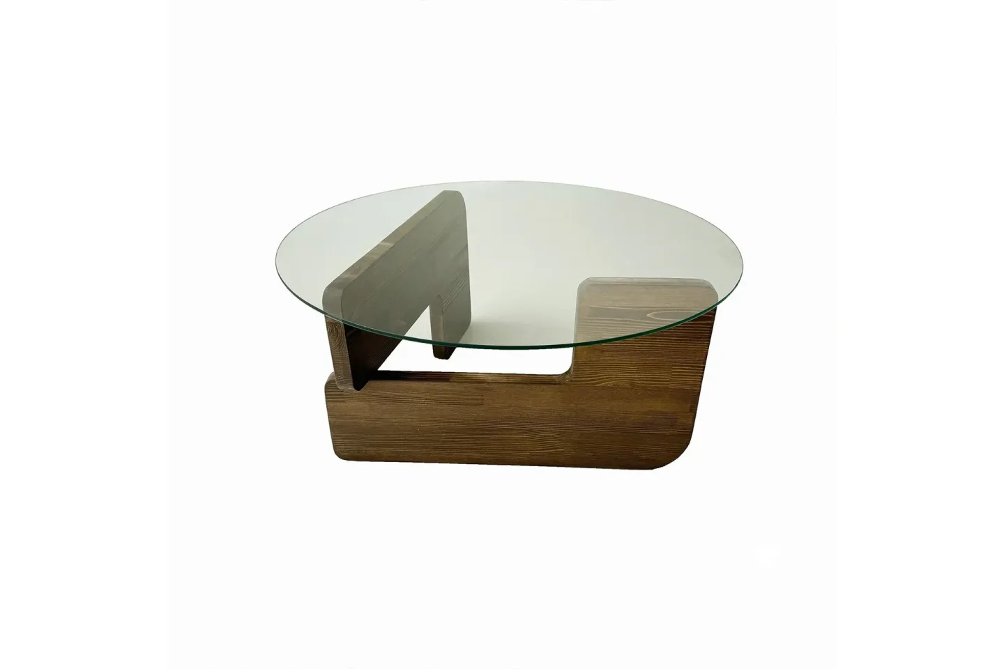 Mijara Soffbord 75 cm - Valnöt/Transparent
