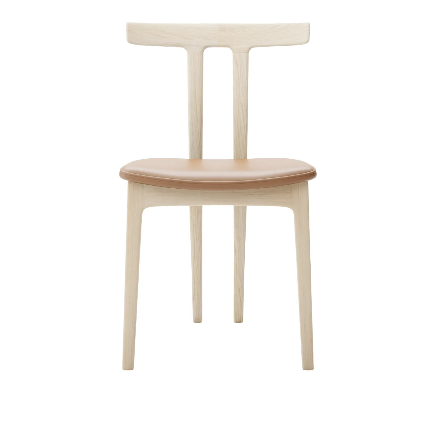 Carl Hansen - OW58, T-Chair, Soaped Oak, Leather Cat. C Sif 95 - Matstolar - Ole Wanscher - Läder/Trä/Skum
