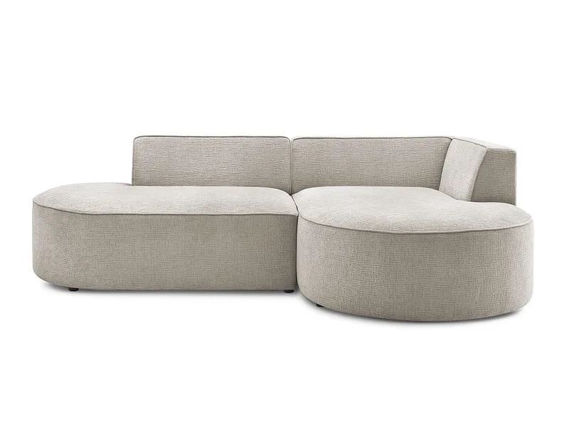 Ecksofa BOBOCHIC ROUSSEAU Stoff mit Textur beige