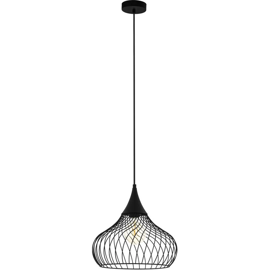 Eglo Pendellampe Staverton Schwarz Stahl 36.5 cm 110 cm