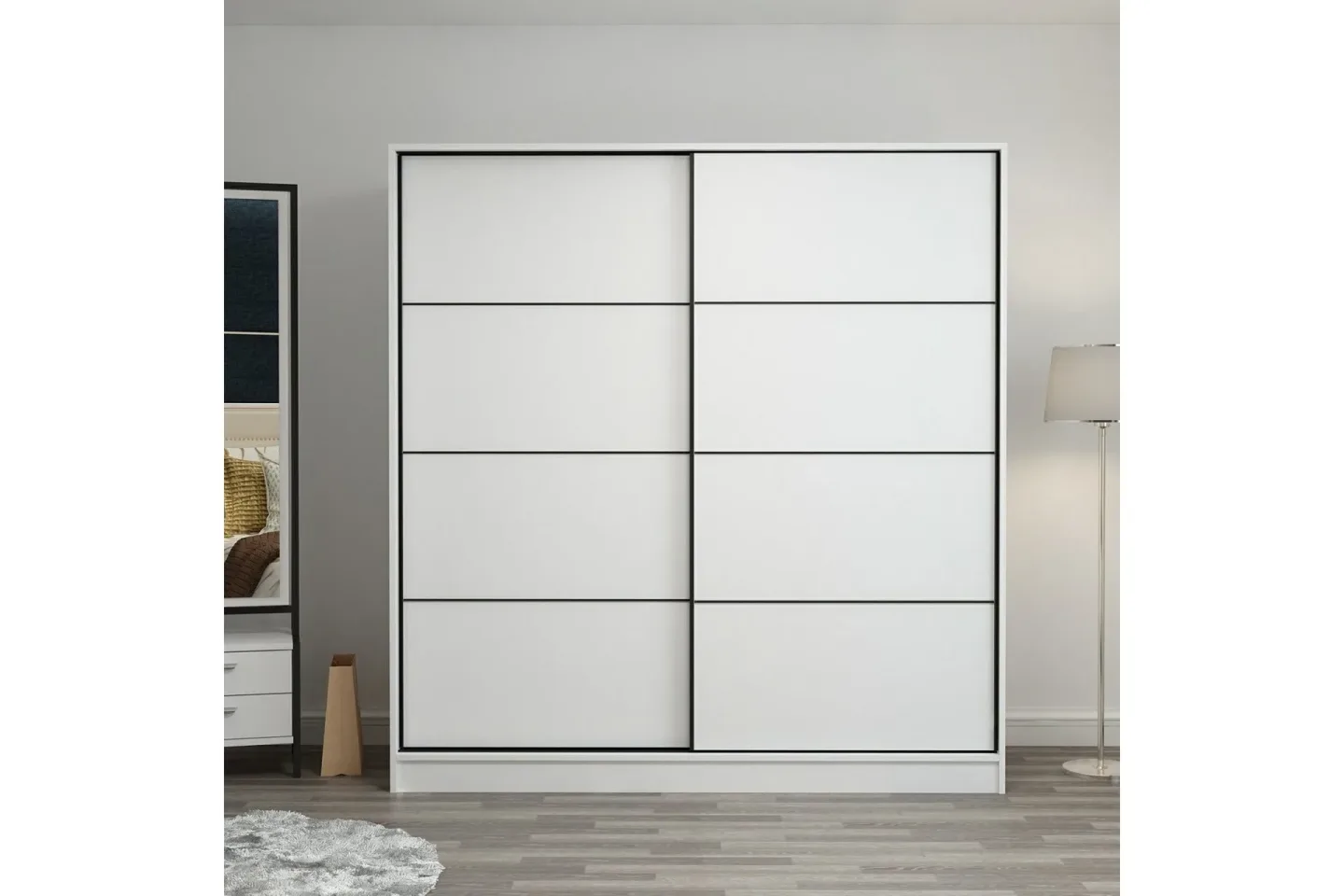 Fruitland Garderob 220 cm - Vit