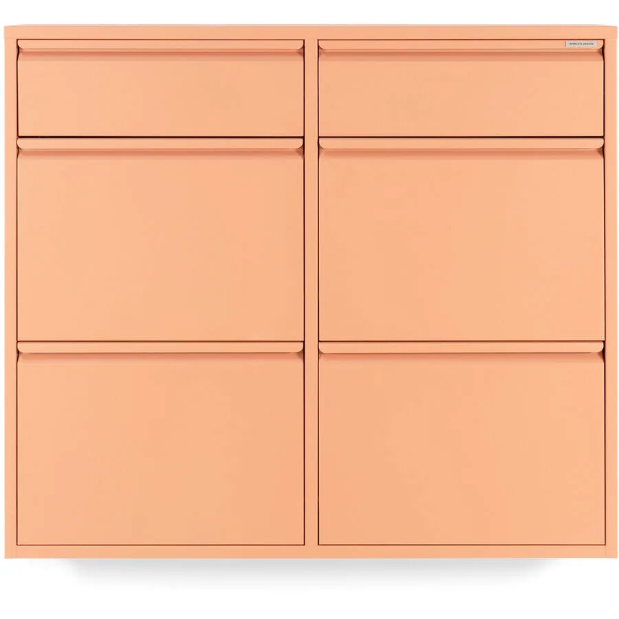 Spinder Design Schuhschrank Hesta Terracotta Stahl B 98 H 86 cm