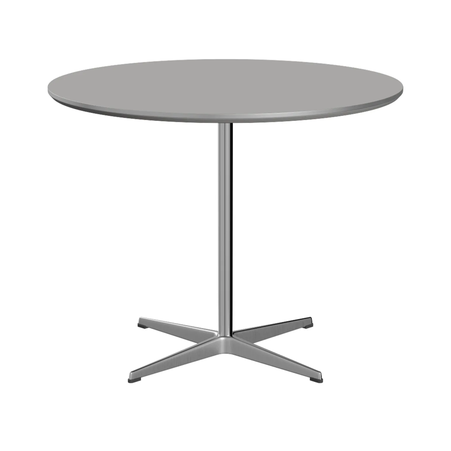 Fritz Hansen - A623 Cirkulär, Ø90 cm, Laminat, Grey Efeso, 4-grenad stjärnfot - Matbord - Arne Jacobsen,Piet Hein - Grå - Laminat/Metall