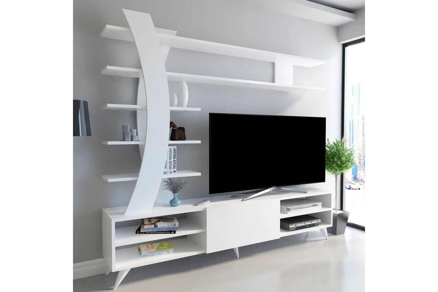 Hejde TV-Möbelset 180 cm - Vit