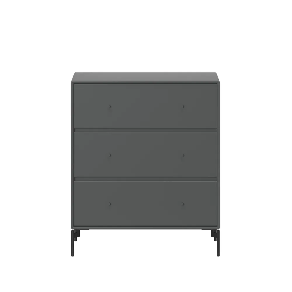 Montana Carry Kommode Anthracite 04, Beine schwarz lackiert