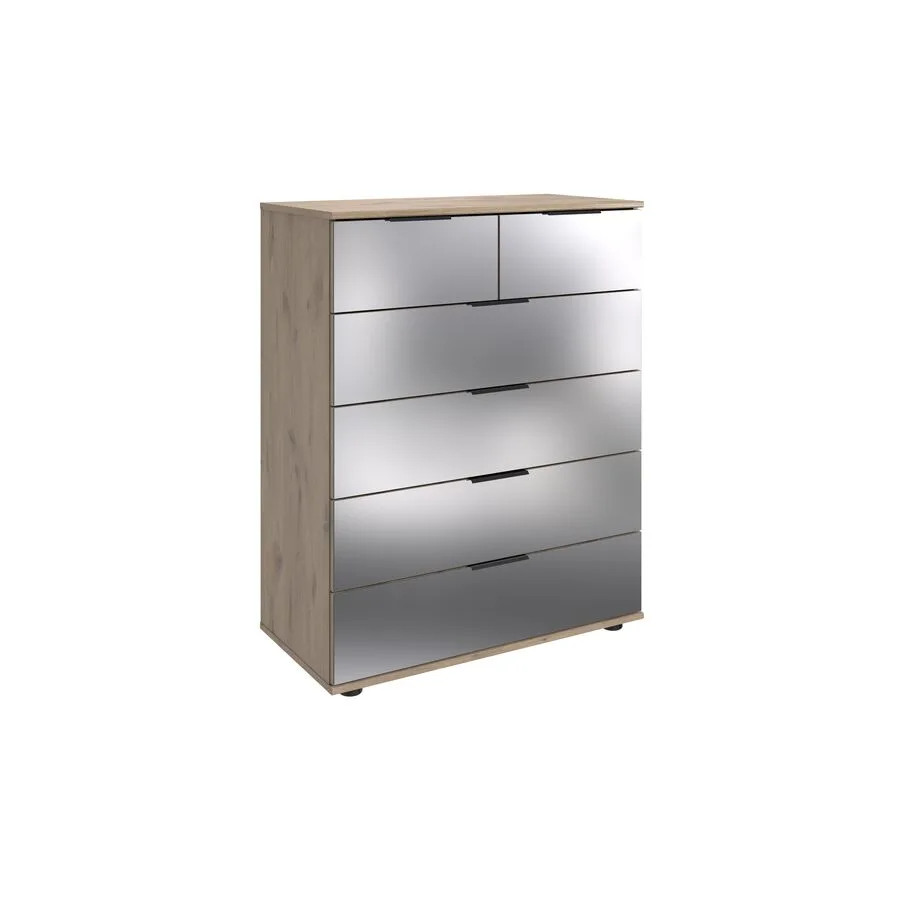 Kommode Metac Eiche Nachbildung Holzwerkstoff B 82 H 102 cm