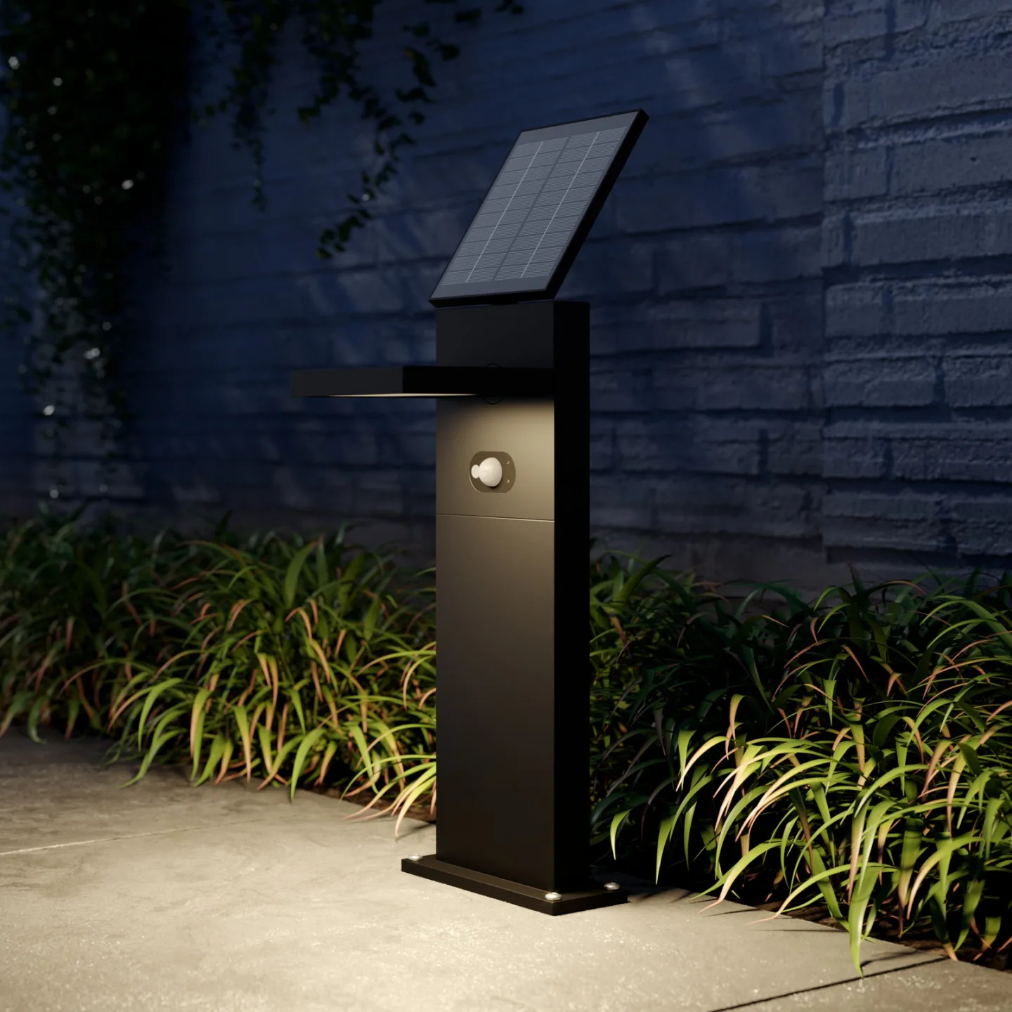 Silvan LED Gartenleuchte H60 w/Sensor Graphite - Lucande - Modern - Aluminium - Eckig