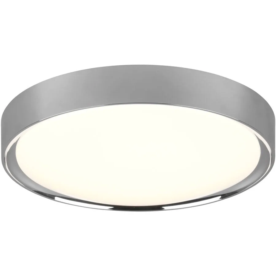 Deckenlampe Alys Grau Kunststoff 33 cm 9 cm - Farbe: chrom - LED - Lichtfarbe: Warmweiss- LED Energiesparlampe