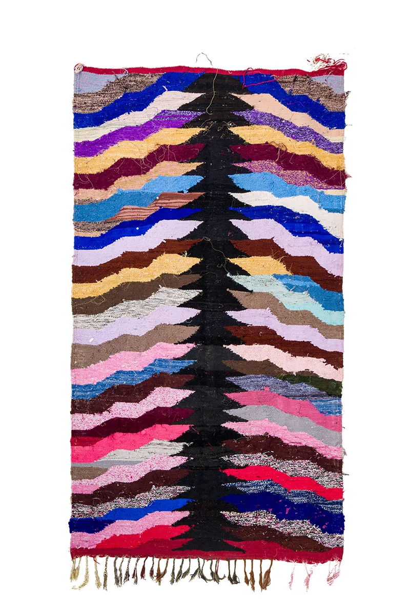 Marokkansk Boucherouite-teppe 145 x 275 cm (Størrelse: 145 x 275 cm)