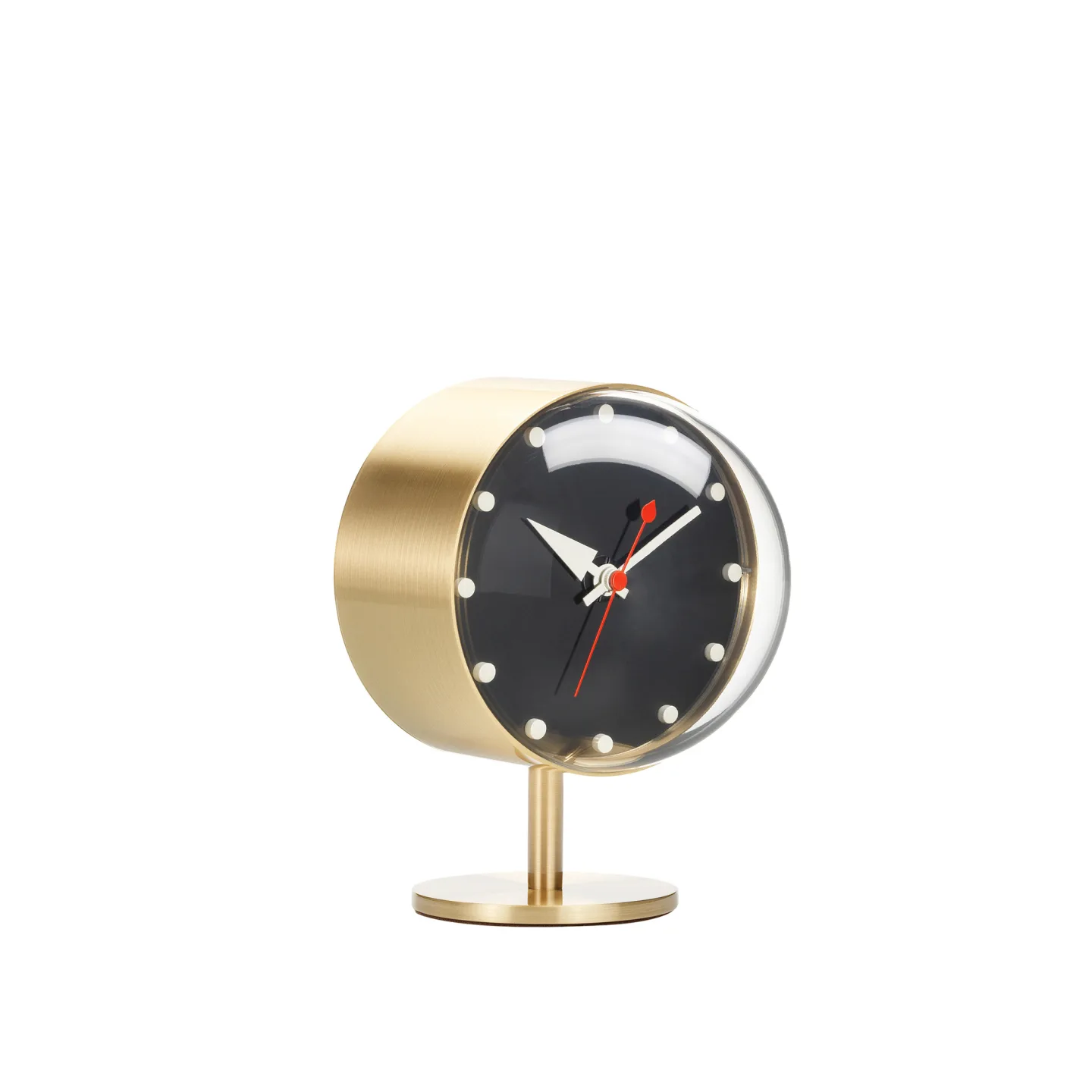Vitra - Night Clock bordsklocka Brass - Klockor - George Nelson - Guld