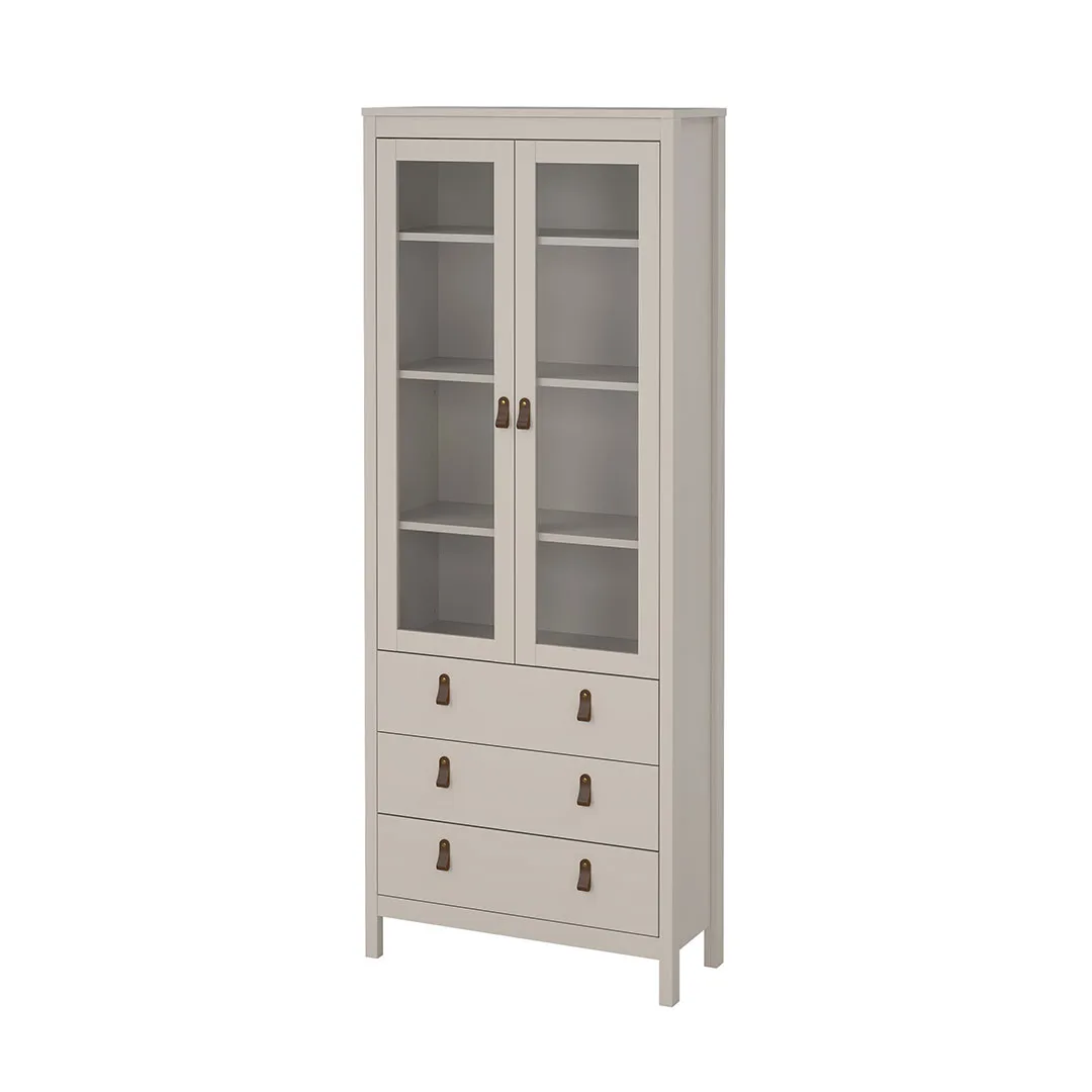 Madrid Vitrinenschrank 2 Türen 3 Schubladen Cashmere.
