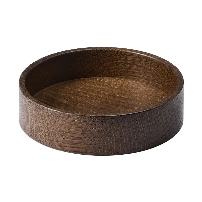 LIND DNA Wood Box Aufbewahrung für Glasuntersetzer Smoked-oak, circle, S