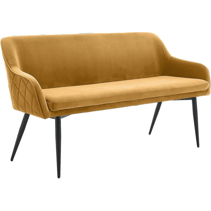 Bank Amy Gelb Stoff 160 cm 85 cm