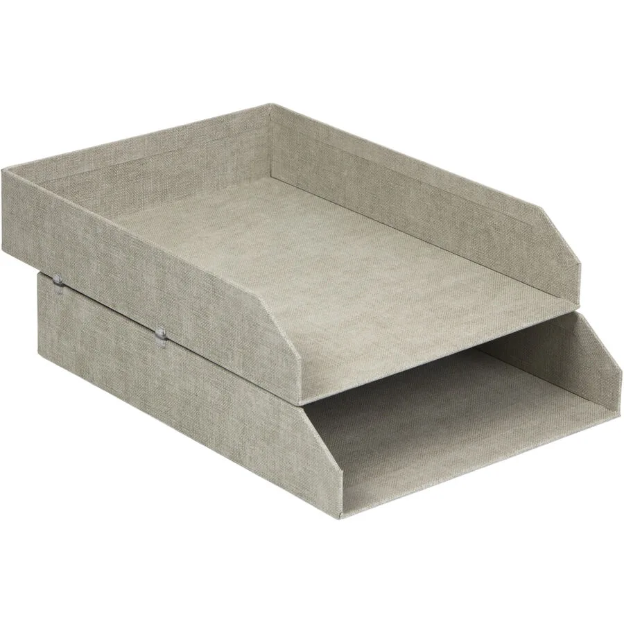 Dokumentenablage Bigso Box - Farbe: beige - Material: Papier