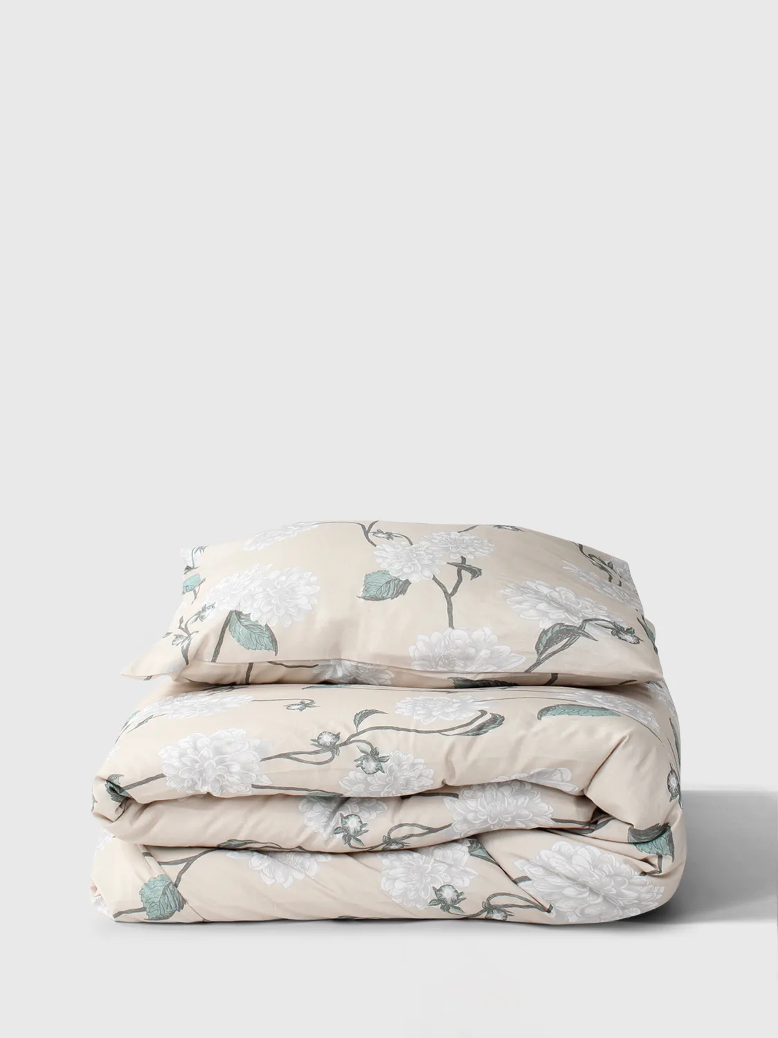 Dynetrekk sett - Alyssa (beige/grå) (Størrelse: 150 x 210 cm)