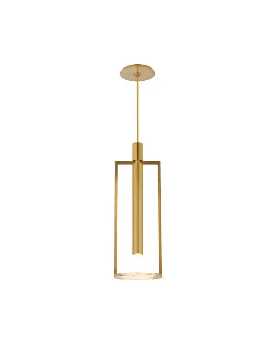 Melange Floating Disc Pendant Antique Brass M