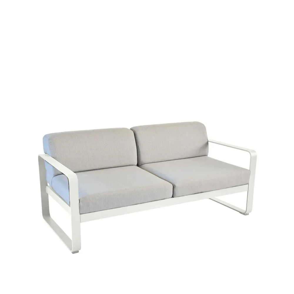 Fermob Bellevie 2-sits soffa Clay grey (grå), flannel grey dyna