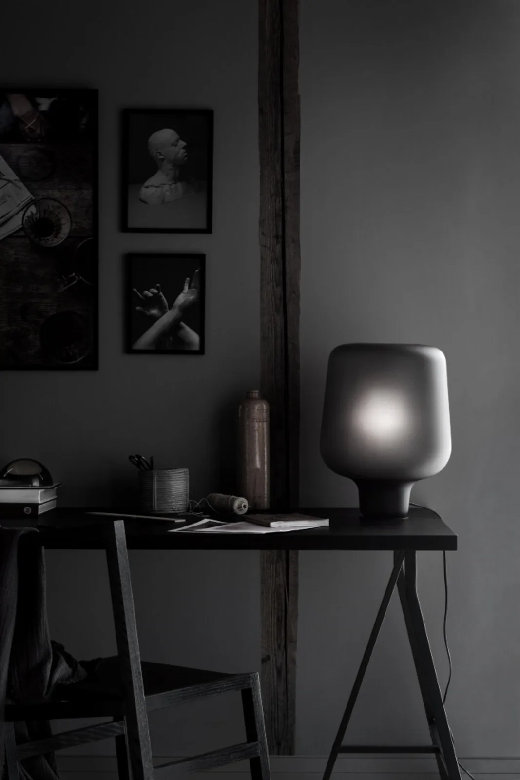 Say My Name Tischleuchte Smoked Glossy Grey - Northern - Wohnzimmer - Glas