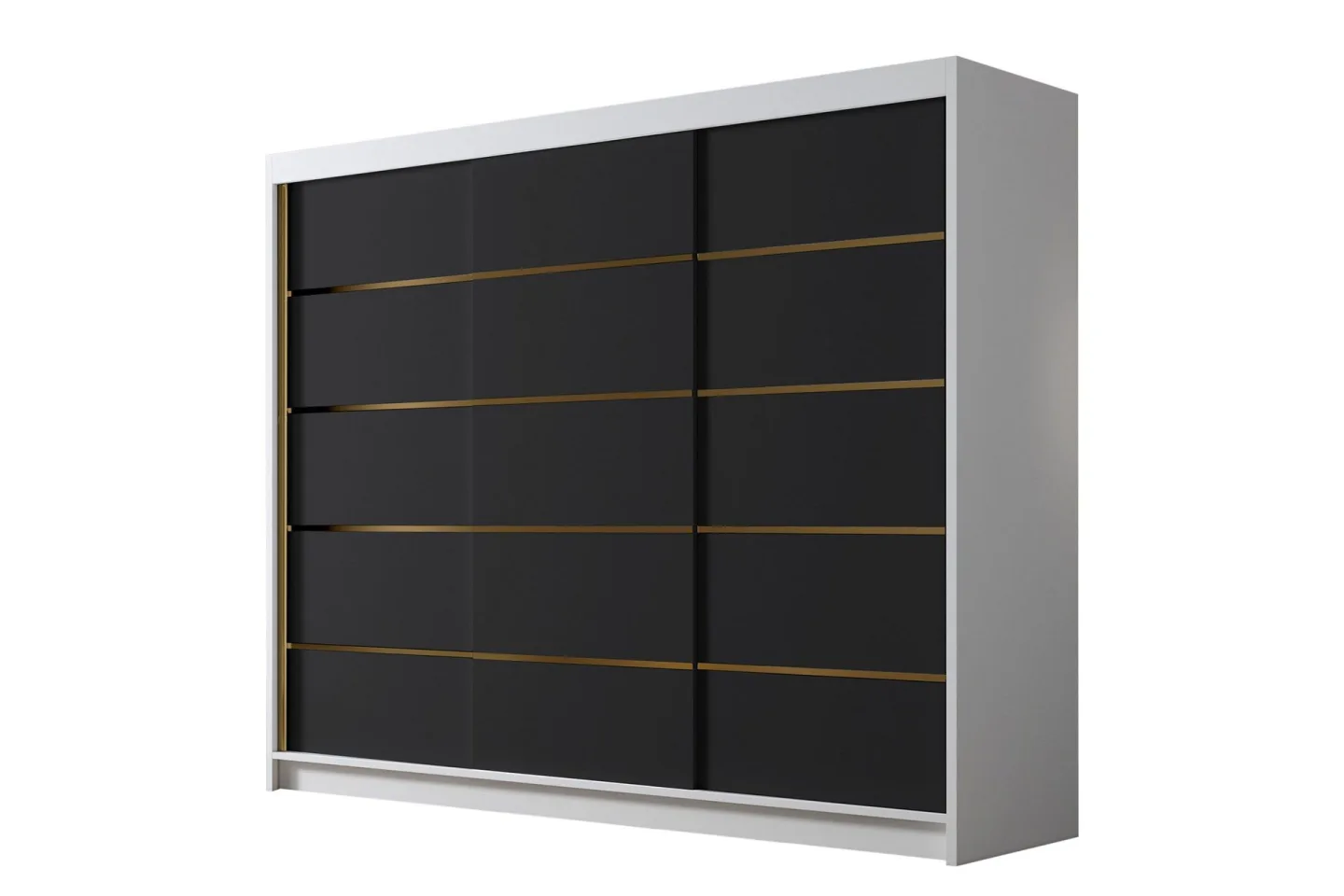 Cinerea Garderob 250x215 cm - Svart/Vit