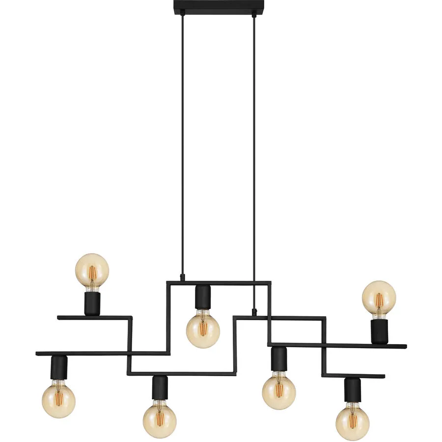 Eglo Pendellampe Fembard Schwarz Stahl 4 cm 110 cm