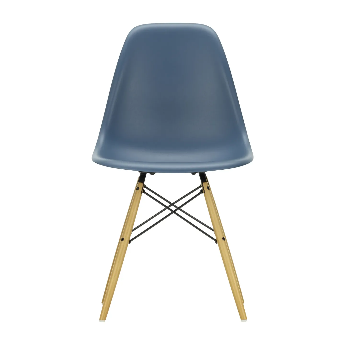 Vitra Eames Plastic Side Chair RE DSW stol 83 sea blue-golden maple