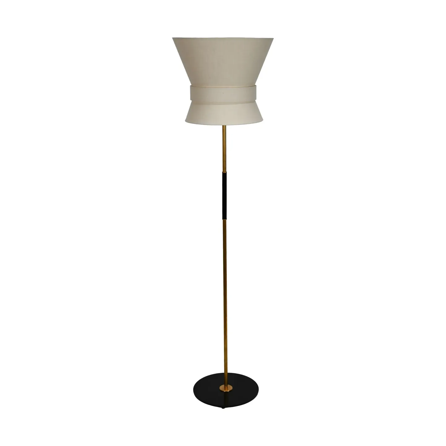Örsjö Bow Golvlampa Rå mässing - Stor skärm Cremevit