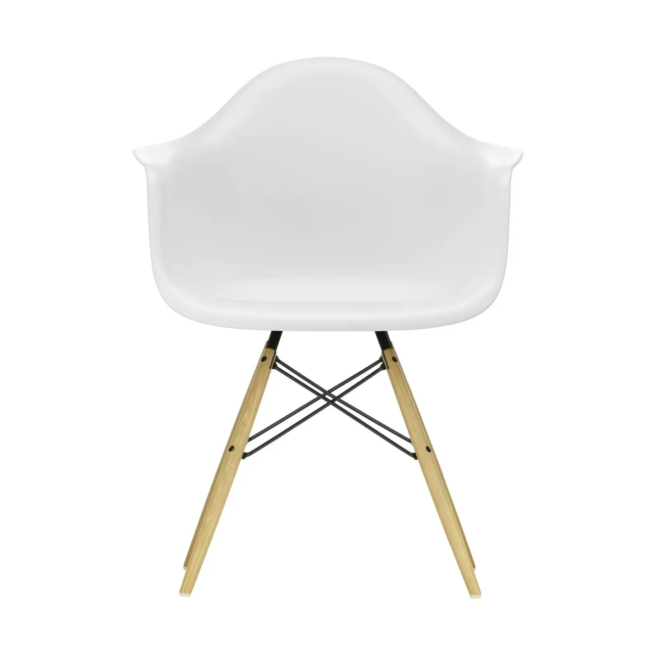 Vitra Eames Plastic Armchair RE DAW stol 85 cotton white-ash