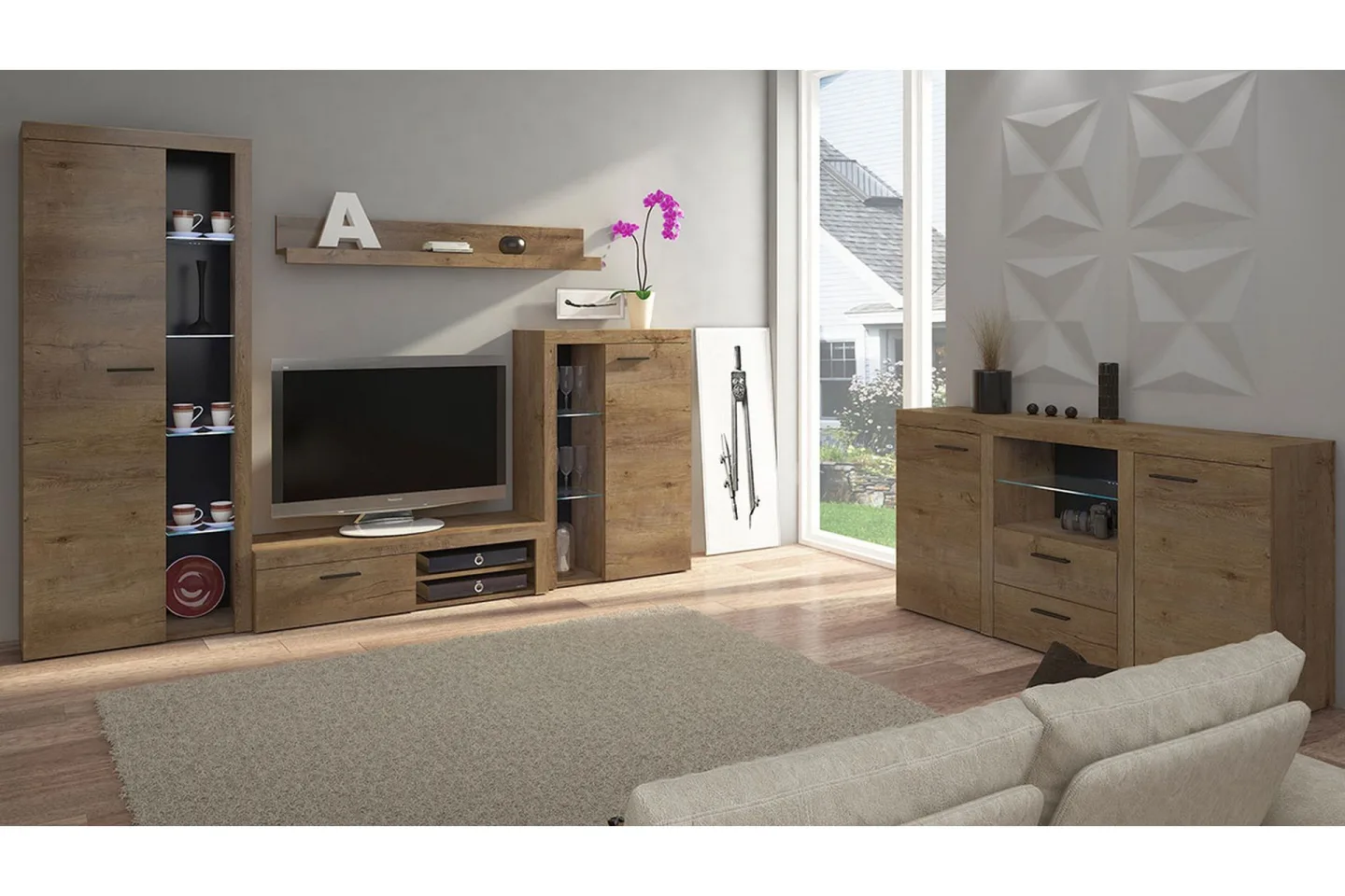 Rumba Soffgrupp - Beige/Brun