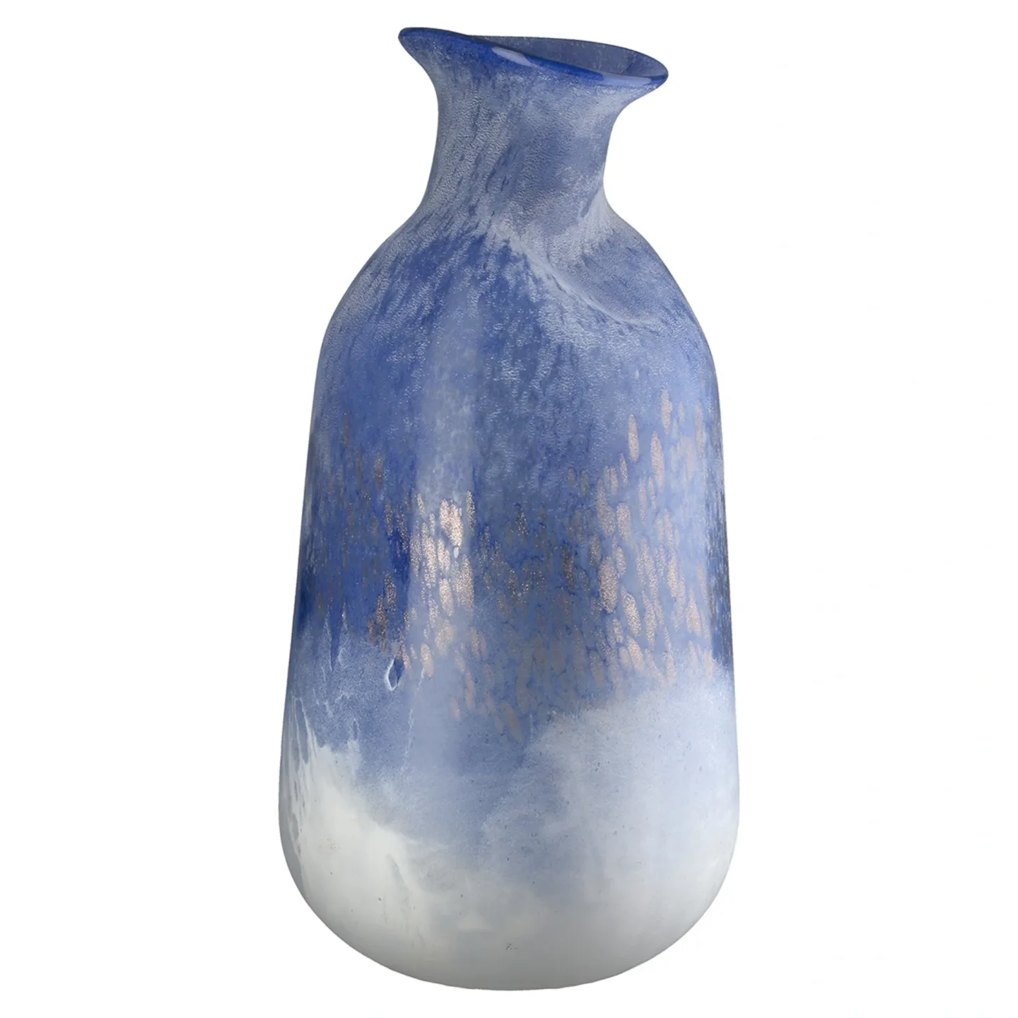 Gilde Vase Azur Glas Blau H: 37 cm | Schubiger Möbel