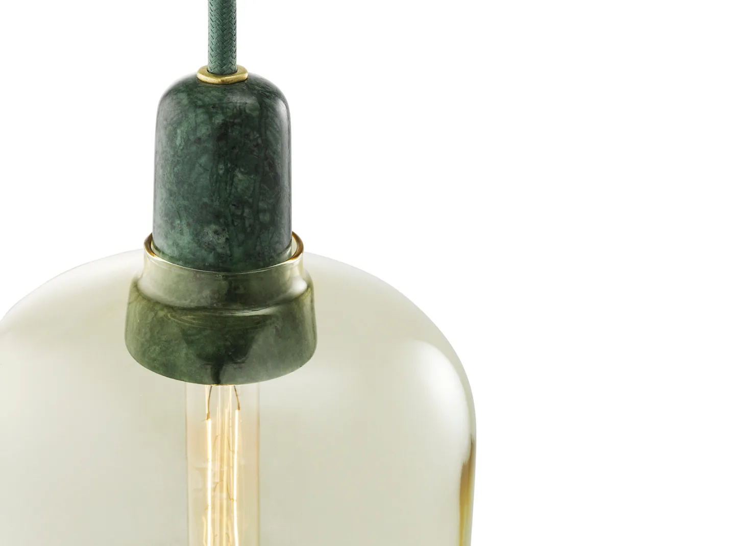 Amp Pendelleuchte Small Gold/Grün - Normann Copenhagen - Wohnzimmer - Glas
