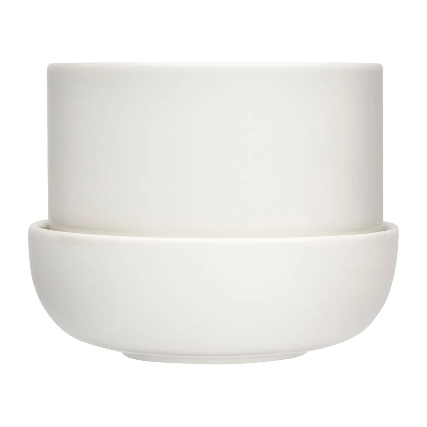Iittala Nappula Blumentopf mit Untersetzer Ø17 cm h13 cm Weiß