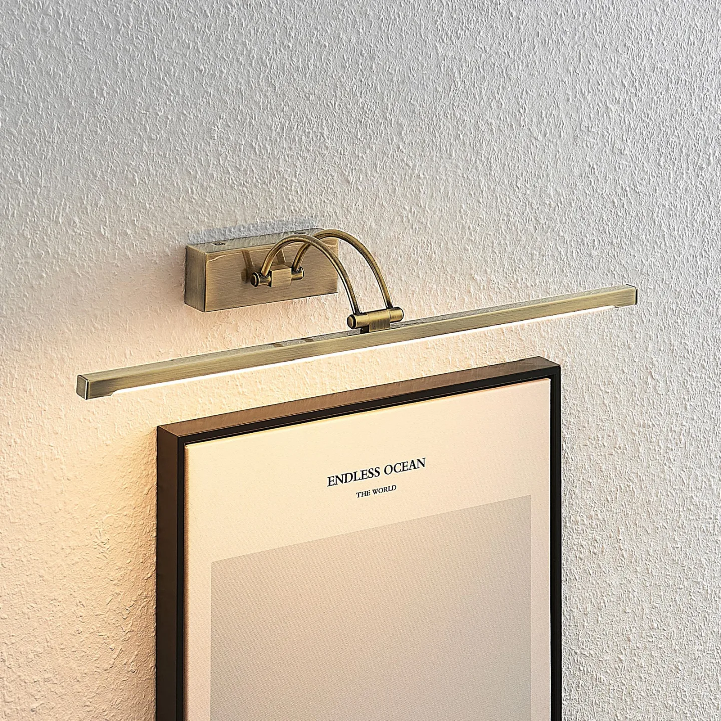 Felena LED Wandleuchte Antique Brass - Lucande - Wohnzimmer - Metall - Eckig