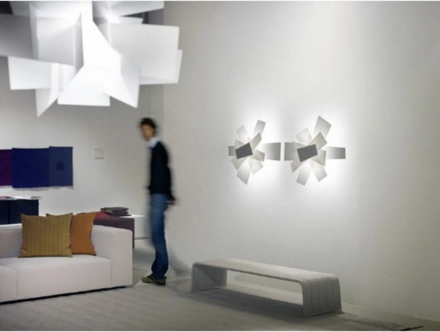 Big Bang Vegglampe/Taklampe Hvit - Foscarini - Stue - Plast