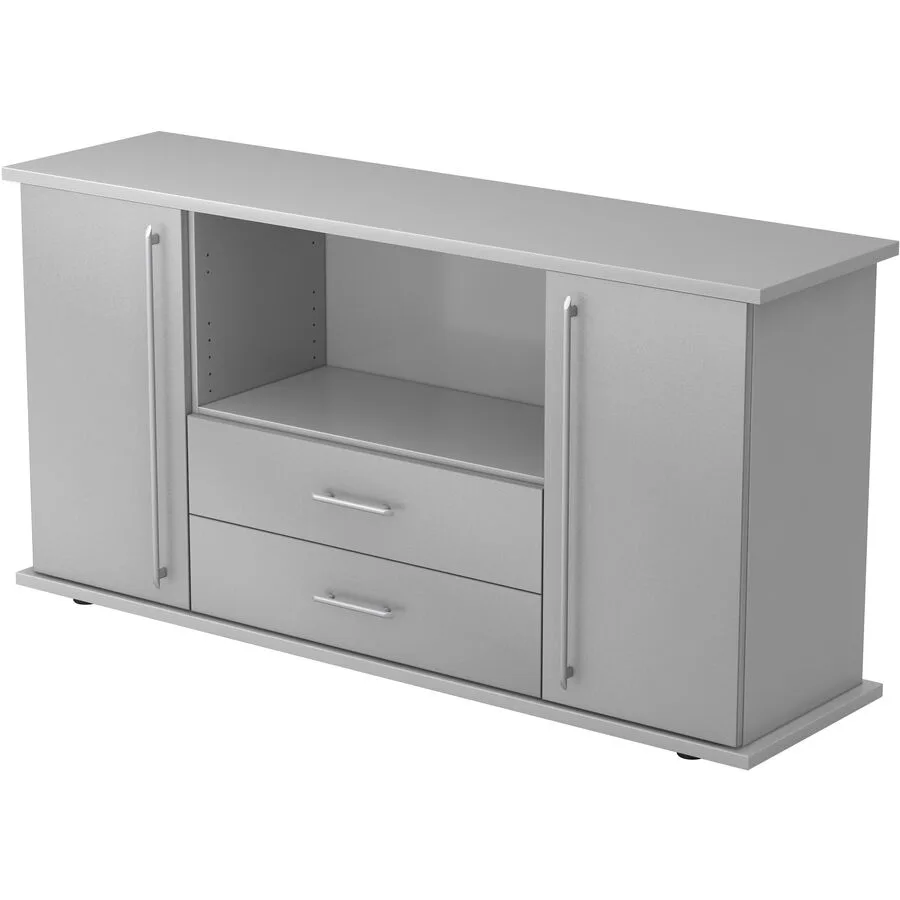 Sideboard Office Silber, Grau Holzwerkstoff B 166.1 H 84 cm