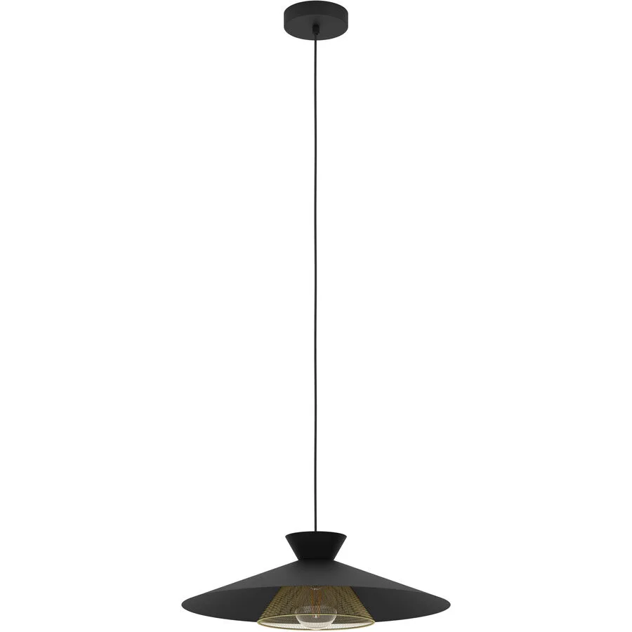 Eglo Pendellampe Grizedale Schwarz Stahl 110 cm - Farbe: Schwarz/Messing