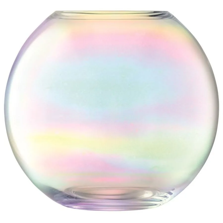 LSA International Vase Pearl Perlmutt Glas D 17.7 H 16 cm